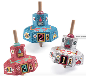 Djeco Djeco - Draaitol robot in 3 kleuren Djeco Djeco - Draaitol robot in 3 kleuren