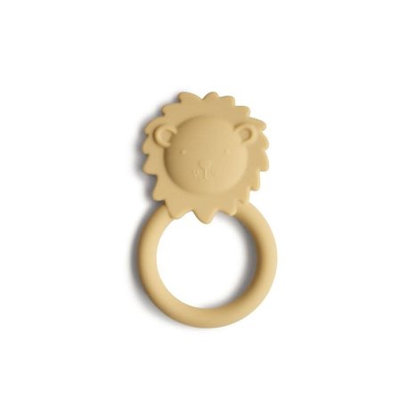 Mushie Mushie | Teether lion | Soft yellow