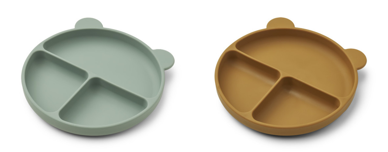 Liewood Liewood | Merrick divider plate 2-pack | Peppermint/golden caramel mix Liewood Liewood | Merrick divider plate 2-pack | Peppermint/golden caramel mix