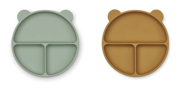 Liewood Liewood | Merrick divider plate 2-pack | Peppermint/golden caramel mix Liewood Liewood | Merrick divider plate 2-pack | Peppermint/golden caramel mix