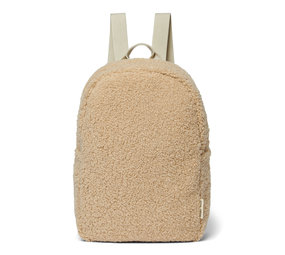 Studio Noos Studio Noos: Ecru teddy midi backpack Studio Noos Studio Noos: Ecru teddy midi backpack