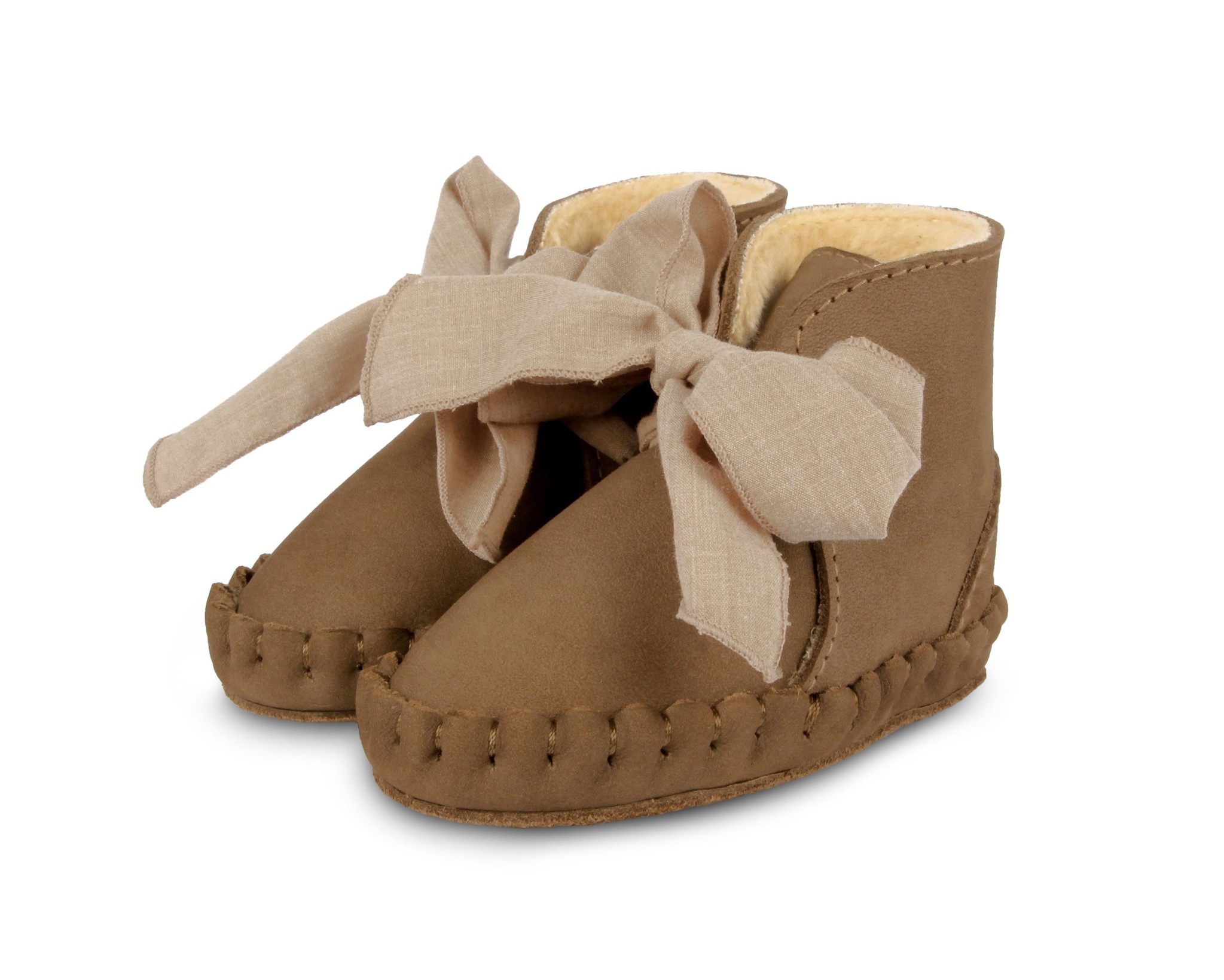 Donsje Amsterdam | Pina Organza Lining | Hazelnut Nubuck + Mocha Cotton -  Donsaapje
