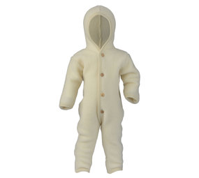 Engel Engel | Hooded overall with wooden buttons | Naturel