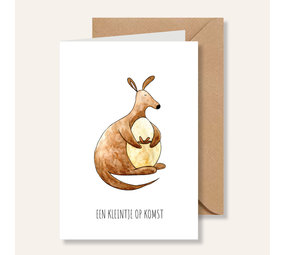 Juulz Juulz | Kaart | Een kleintje op komst kangaroo