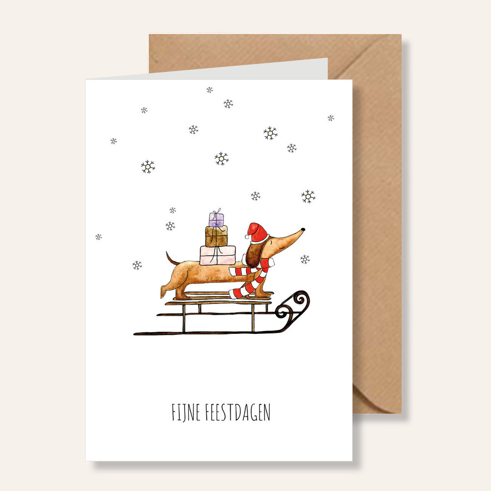 Juulz Juulz | Kaart | Fijne feestdagen Teckel