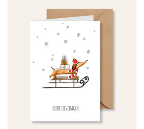 Juulz Juulz | Kaart | Fijne feestdagen Teckel Juulz Juulz | Kaart | Fijne feestdagen Teckel