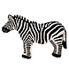 Vloerkleed Zebra 60x90 cm Zwart Wit