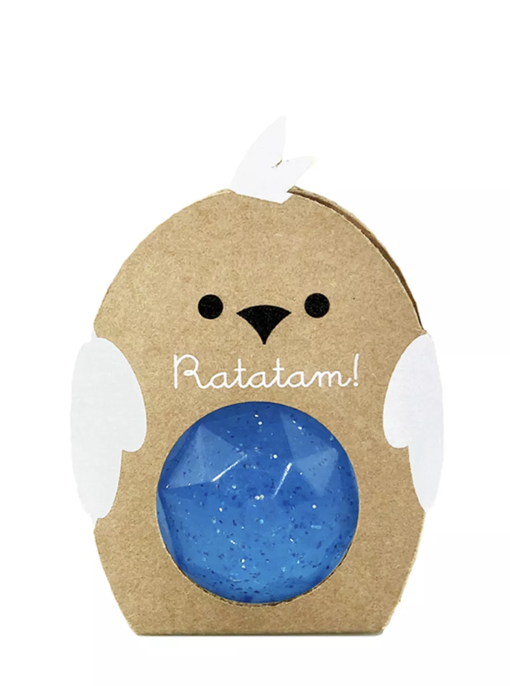 Ratatam Ratatam : Glitter Bird bouncy ball - Blue Ratatam Ratatam : Glitter Bird bouncy ball - Blue