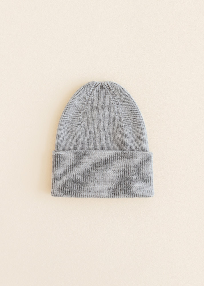 Hvid Hvid | Beanie Fonzie Newborn | Grey Melange
