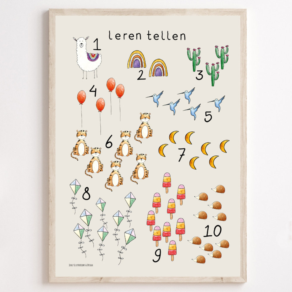 Juulz Juulz : Leren tellen poster nieuw