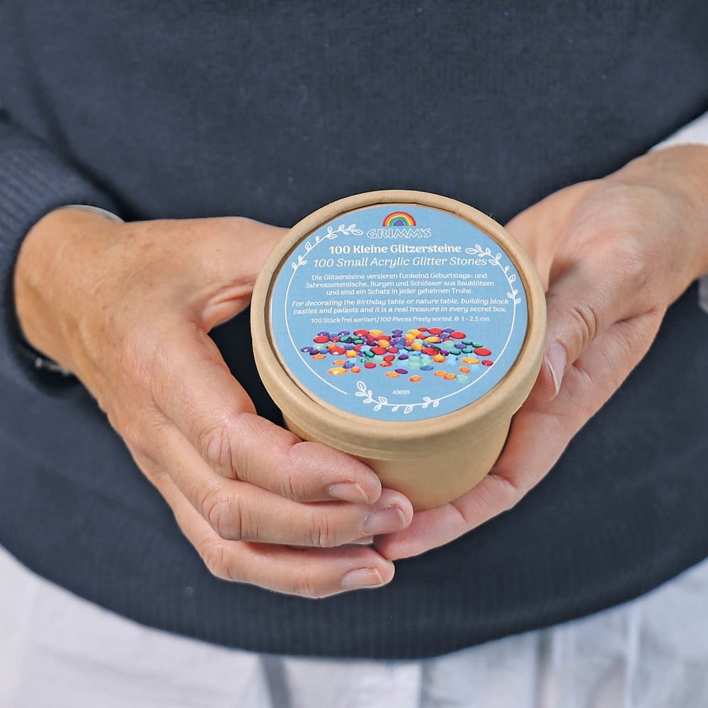 Grimm's | 100 Small Acrylic Glitter Stones