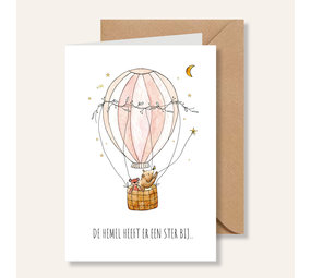 Juulz Juulz | Kaart | De hemel heeft er een ster bij roze Juulz Juulz | Kaart | De hemel heeft er een ster bij roze