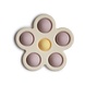 Mushie Mushie | Flower Press Toy | Soft Lilac/Daffodil/Ivory