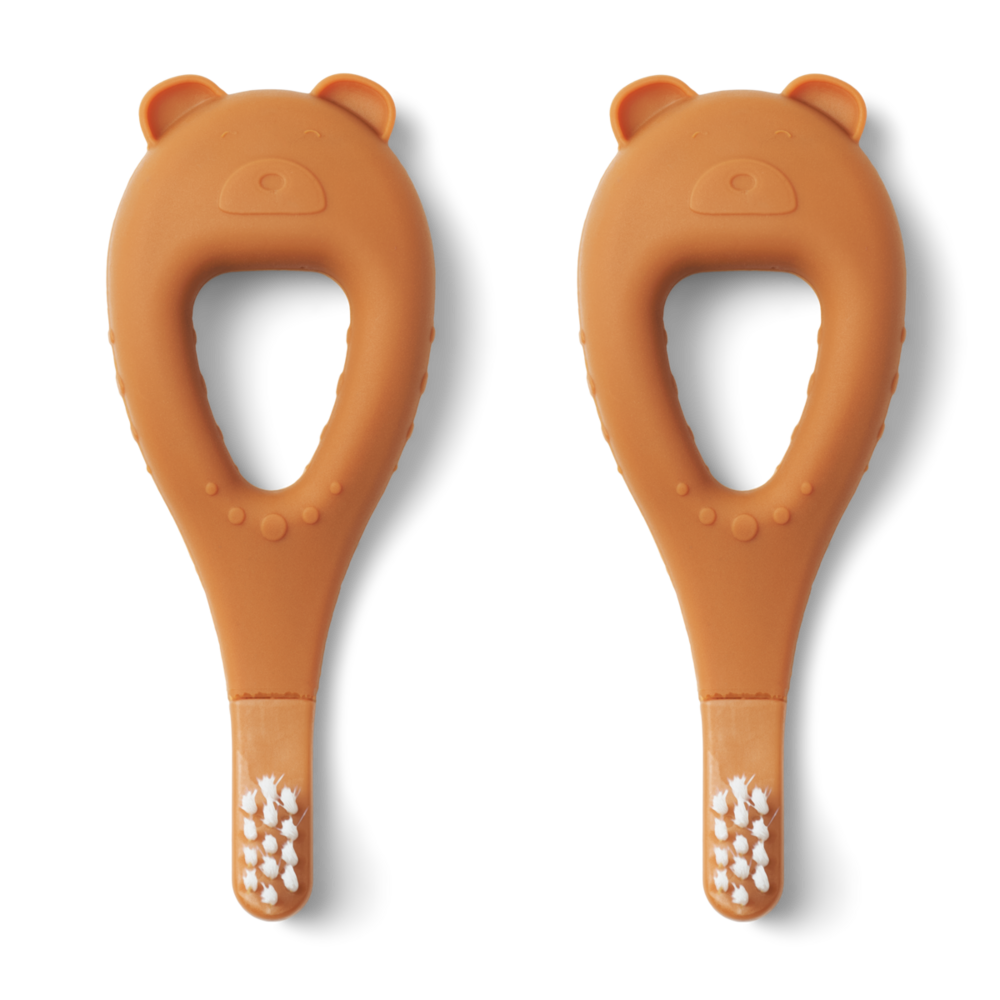 Liewood Liewood | Janelle Bear Toothbrush 2-Pack | Mustard