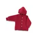 Engel Engel | Hooded jacket with wooden buttons | Jasper/Red Melange