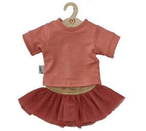 Hollie Hollie | Poppenrok en -shirt candy terra