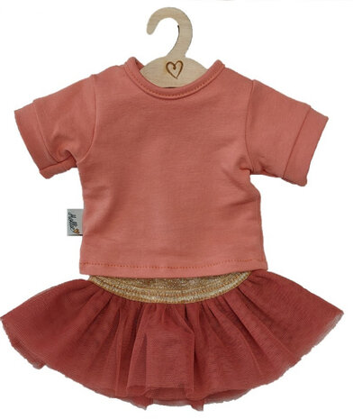 Hollie Hollie | Poppenrok en -shirt candy terra