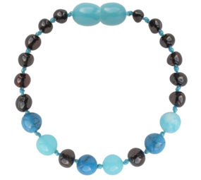 Barnsteen Barnsteen | Armband | Glimmend | Cherry/Turquoise/Jade | 14 cm Barnsteen Barnsteen | Armband | Glimmend | Cherry/Turquoise/Jade | 14 cm