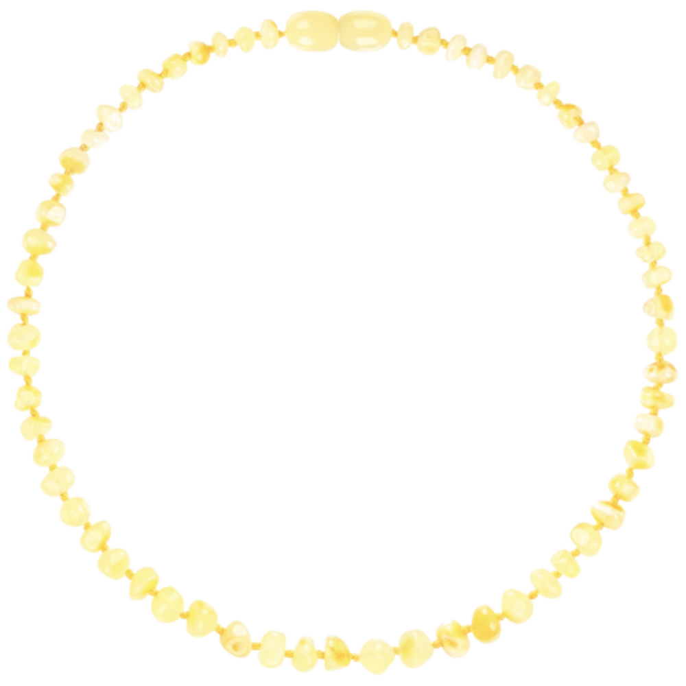 Barnsteen Barnsteen | Ketting | Glimmend | Baroque Melk | 32 cm