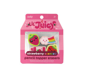 Ooly Ooly | Lil Juicy Scented Pencil Topper Erasers – Strawberry Ooly Ooly | Lil Juicy Scented Pencil Topper Erasers – Strawberry