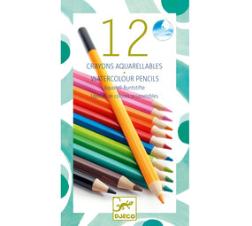Djeco Djeco | Aquarelpotloden | 12 stuks Djeco Djeco | Aquarelpotloden | 12 stuks