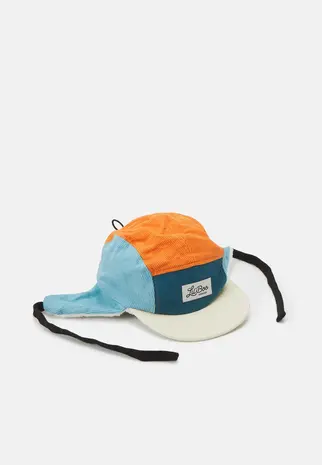 Lil ' Boo Lil'Boo | Corduroy Block 5 Panel with ears | Blue/Orange