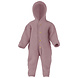Engel Engel | Hooded overall with wooden buttons | Rosewood melange