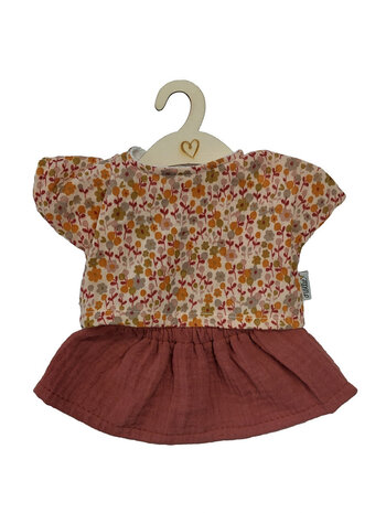 Hollie Hollie | Poppenrok en -shirt blush happy flower