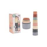 Happy World | Bio plastic stapelbekers (8-delig)