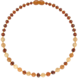 Barnsteen Barnsteen | Ketting | Glimmend | Baroque Cognac/Quartz/Aventurine | 32 cm Barnsteen Barnsteen | Ketting | Glimmend | Baroque Cognac/Quartz/Aventurine | 32 cm