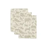 Jollein Jollein | Hydrofiel Washandje | Animals | Olive Green | 3 Stuks Jollein Jollein | Hydrofiel Washandje | Animals | Olive Green | 3 Stuks