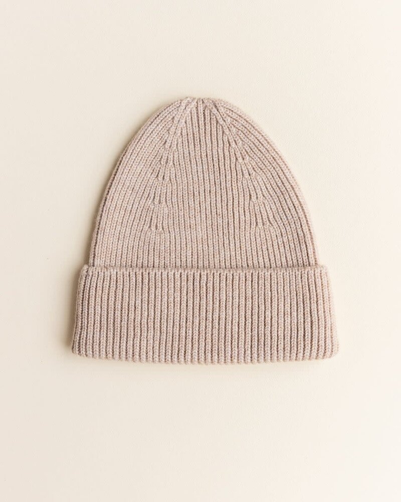 Hvid Hvid | Beanie Newborn | Sand