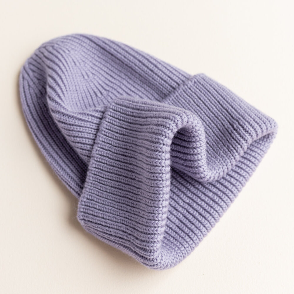 Hvid Hvid | Beanie Fonzie Newborn | Lilac