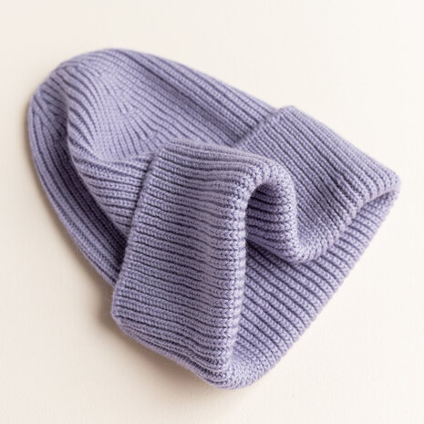 Hvid Hvid | Beanie Fonzie Newborn | Lilac