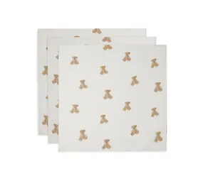 Jollein Jollein | Hydrofiele doek small 70x70 cm Teddy Bear| 3-pack Jollein Jollein | Hydrofiele doek small 70x70 cm Teddy Bear| 3-pack