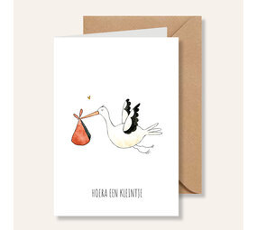 Juulz Juulz | Kaart | Hoera een kleintje ooievaar