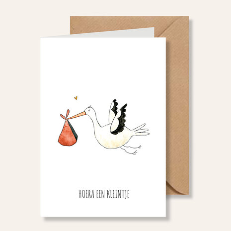 Juulz Juulz | Kaart | Hoera een kleintje ooievaar