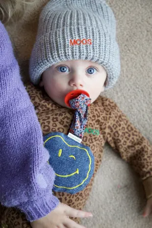 Atelier Pomme Atelier Pomme | Pacifier Cloth | Pomme | Denim Flower