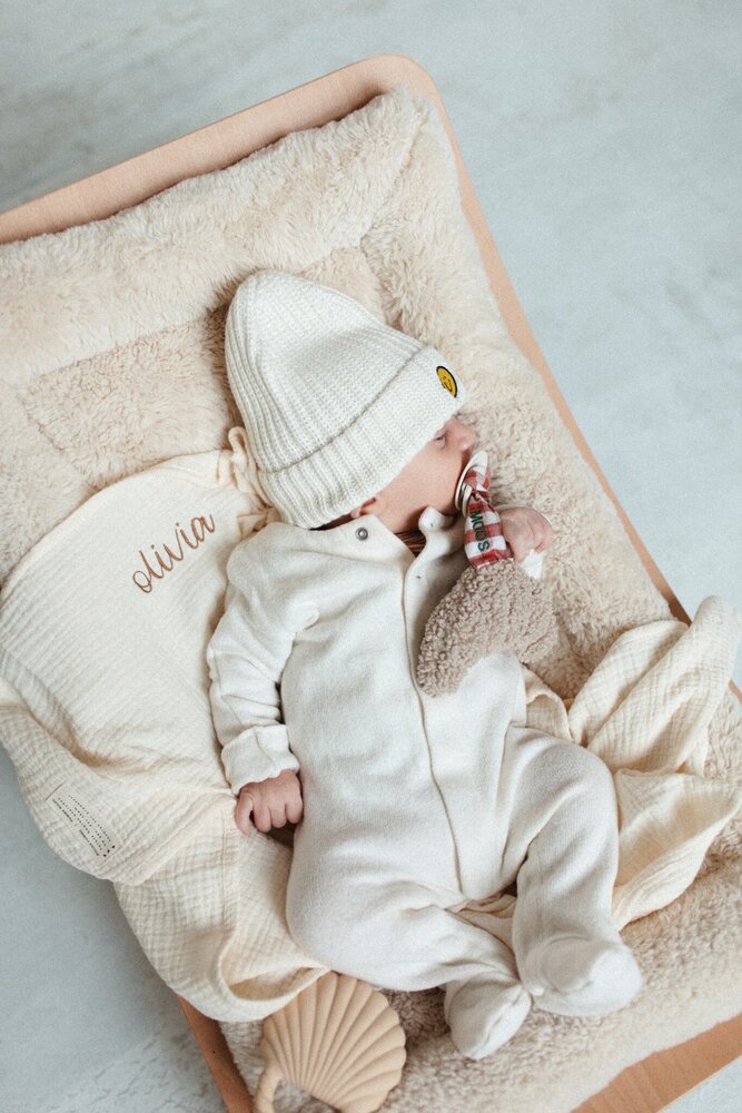 Atelier Pomme Atelier Pomme | TOWEL HUGE COSY WHITE | CROISSANT (75 x 75)