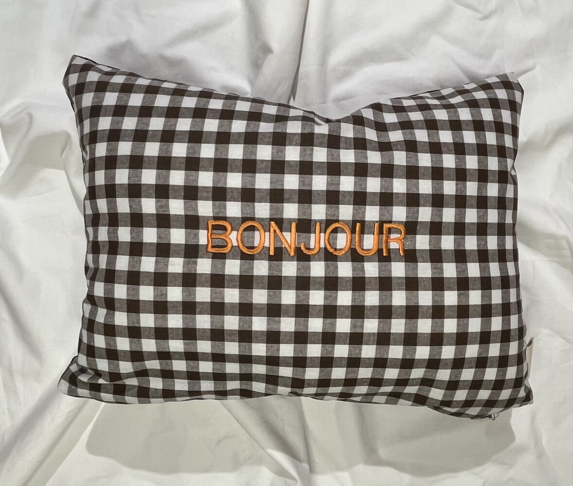 Atelier Pomme Atelier Pomme | CUSHION: CHECKED IN |BETTER BROWNIE 30 X 40 | Bonjour Atelier Pomme Atelier Pomme | CUSHION: CHECKED IN |BETTER BROWNIE 30 X 40 | Bonjour