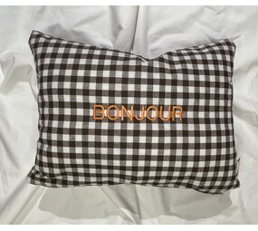 Atelier Pomme Atelier Pomme | CUSHION: CHECKED IN |BETTER BROWNIE 30 X 40 | Bonjour Atelier Pomme Atelier Pomme | CUSHION: CHECKED IN |BETTER BROWNIE 30 X 40 | Bonjour