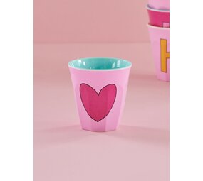 Rice Everyday Magic Rice | Melamine with Heart pink | Medium 250ml Rice Everyday Magic Rice | Melamine with Heart pink | Medium 250ml