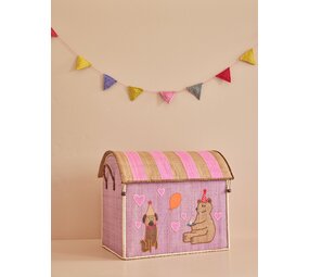 Rice Everyday Magic Rice | Raffia Opbergmand Groot | Party Animal Pink Rice Everyday Magic Rice | Raffia Opbergmand Groot | Party Animal Pink