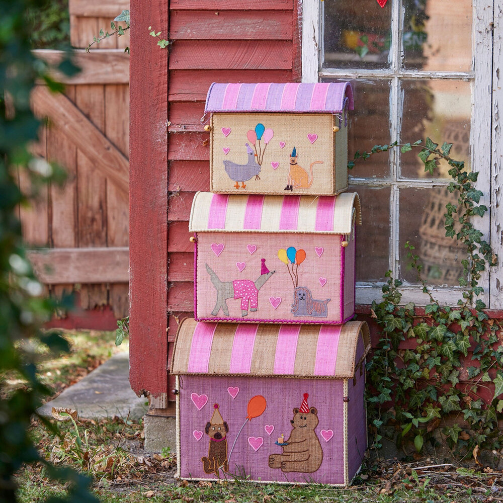 Rice Everyday Magic Rice | Raffia Opbergmand Groot | Party Animal Pink Rice Everyday Magic Rice | Raffia Opbergmand Groot | Party Animal Pink