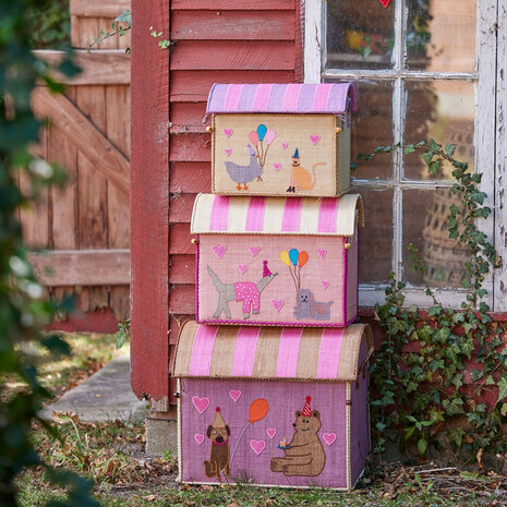 Rice Everyday Magic Rice | Raffia Opbergmand Groot | Party Animal Pink Rice Everyday Magic Rice | Raffia Opbergmand Groot | Party Animal Pink