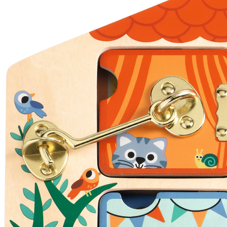 Djeco Djeco | Houten grendelbord Cabanalock Djeco Djeco | Houten grendelbord Cabanalock