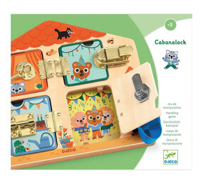 Djeco Djeco | Houten grendelbord Cabanalock Djeco Djeco | Houten grendelbord Cabanalock