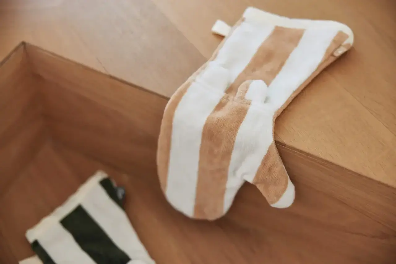 Jollein Jollein | Washand Stripe Terry - Biscuit - GOTS