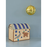 Rice Everyday Magic Rice |Raffia  Opbergmand Middelgroot | Party Animal Blue Rice Everyday Magic Rice |Raffia  Opbergmand Middelgroot | Party Animal Blue
