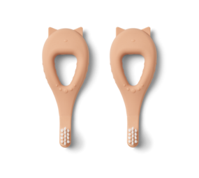 Liewood Liewood | Janelle Cat Toothbrush 2-Pack | Tuscany rose Liewood Liewood | Janelle Cat Toothbrush 2-Pack | Tuscany rose